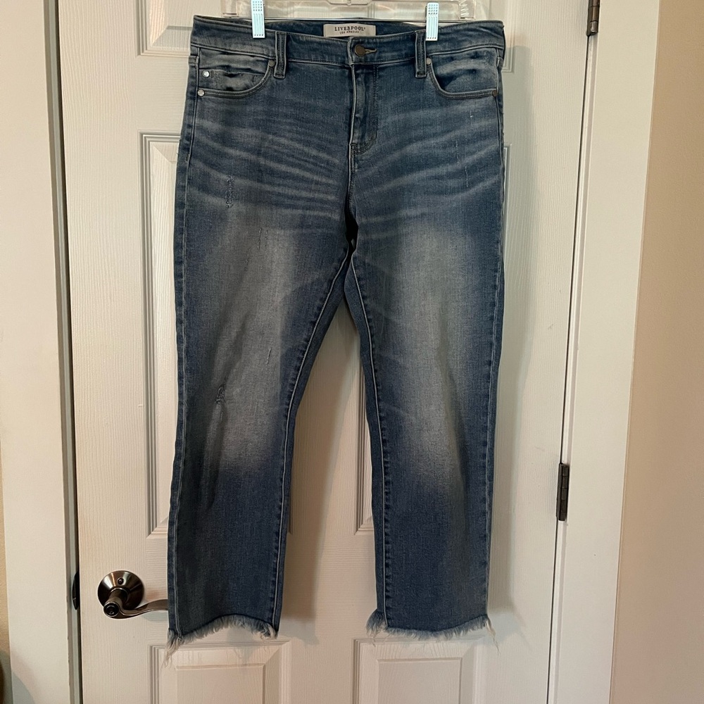 Liverpool Blue Ankle Cropped Jeans